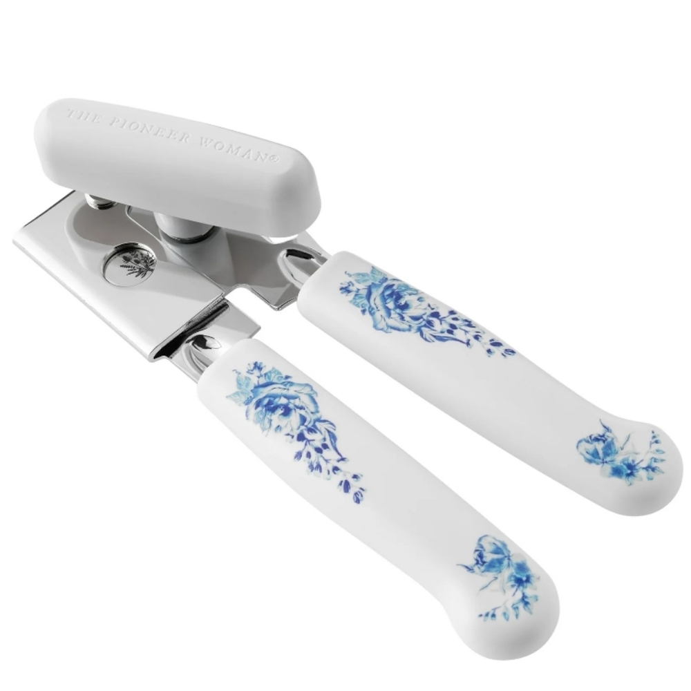 💜 New 2025 The Pioneer Woman Delilah  Floral White and Blue Can Opener